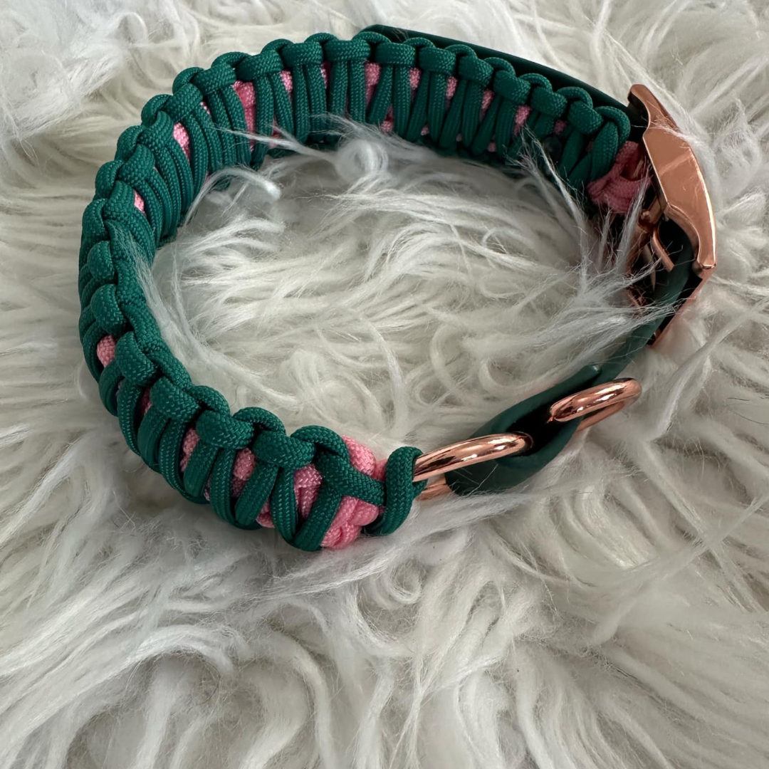 Cactus Flower Collar - Double Paracord Size Medium