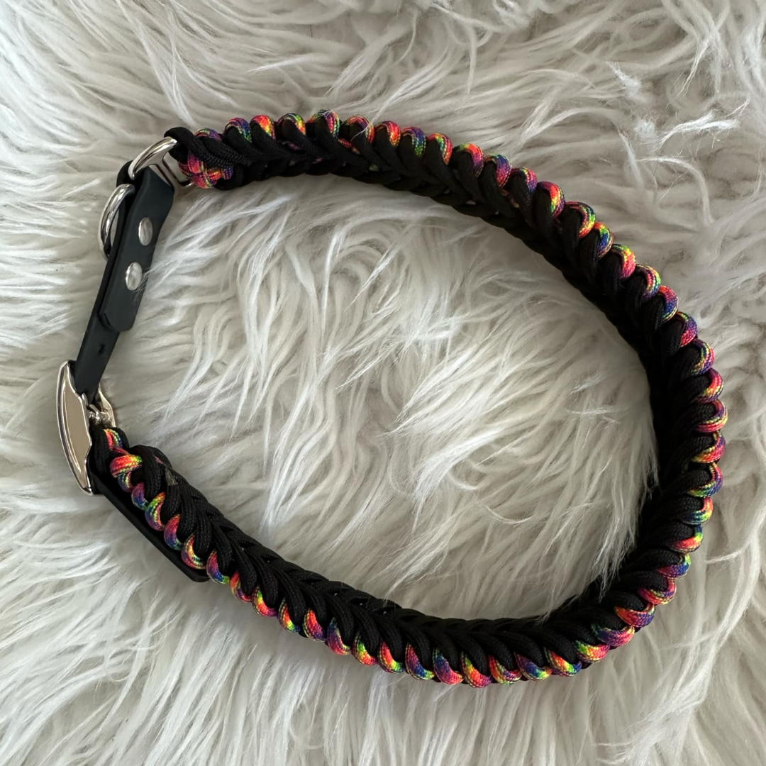 Running In Colour Collar - Double Paracord - Size Medium